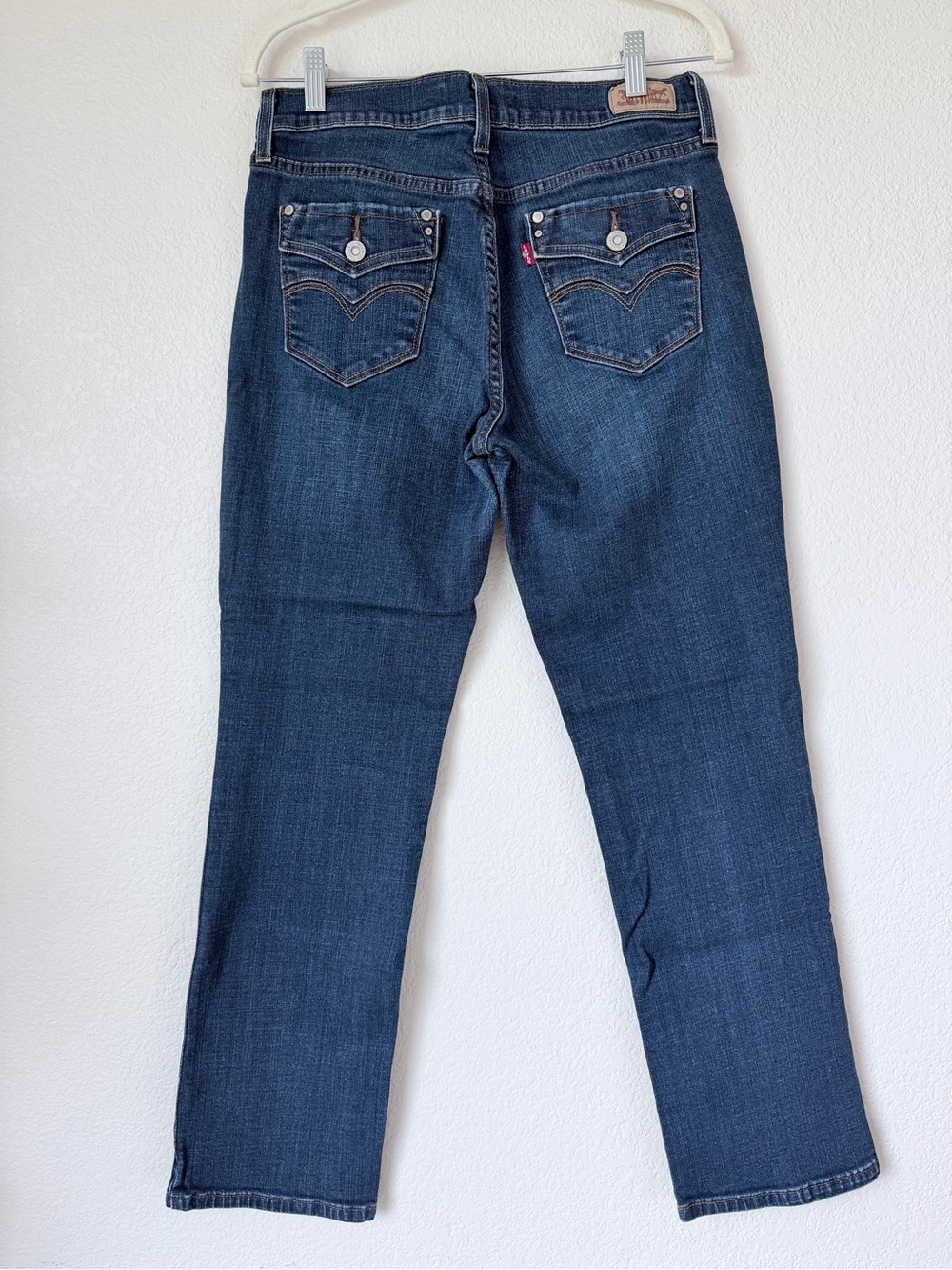 Levi’s 505 Straight Leg Jeans 29 Medium Wash Y2K Flap Pocket Denim - Picture 2 of 12